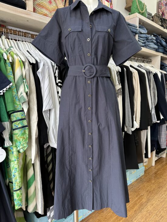 Alessandra Morgan Pima Cotton Dress Navy