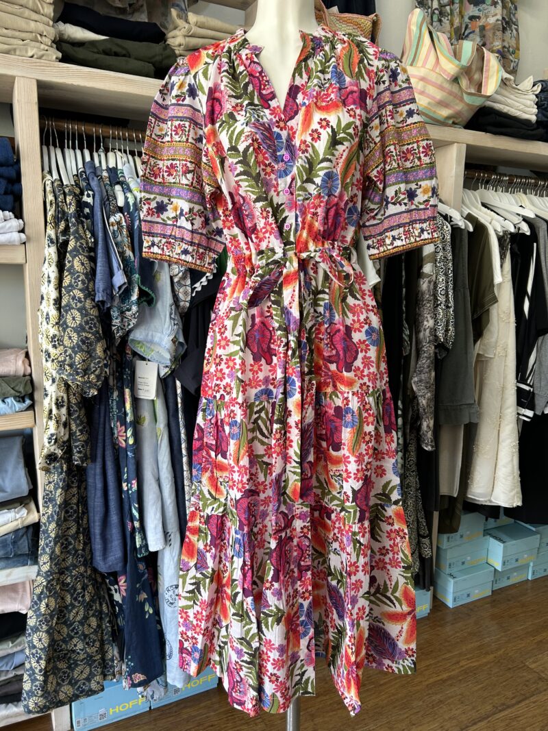 Lola Australia Austen Tulleries Hibiscus Midi Dress - Image 3