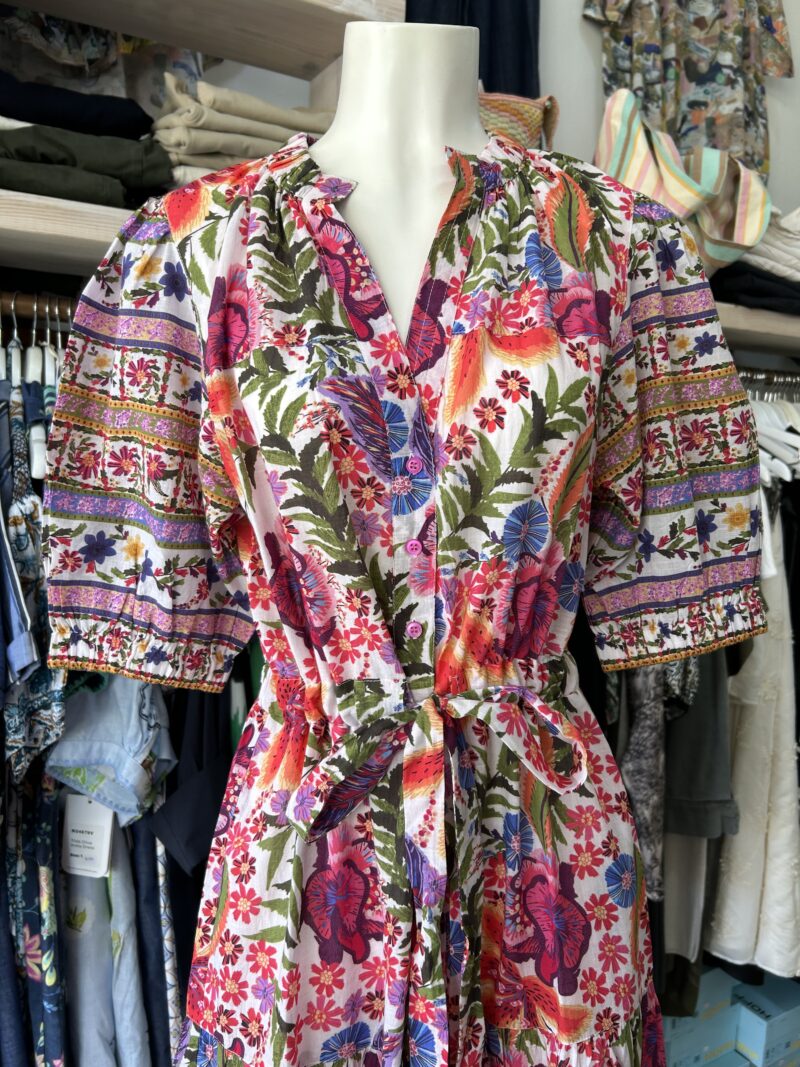 Lola Australia Austen Tulleries Hibiscus Midi Dress - Image 4