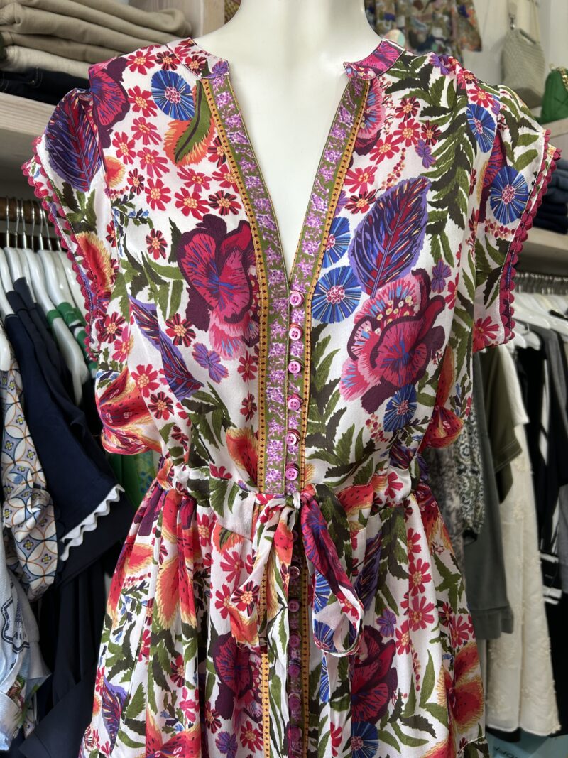 Lola Australia Daisy Boo Silk Dress Tulleries Hibiscus - Image 2