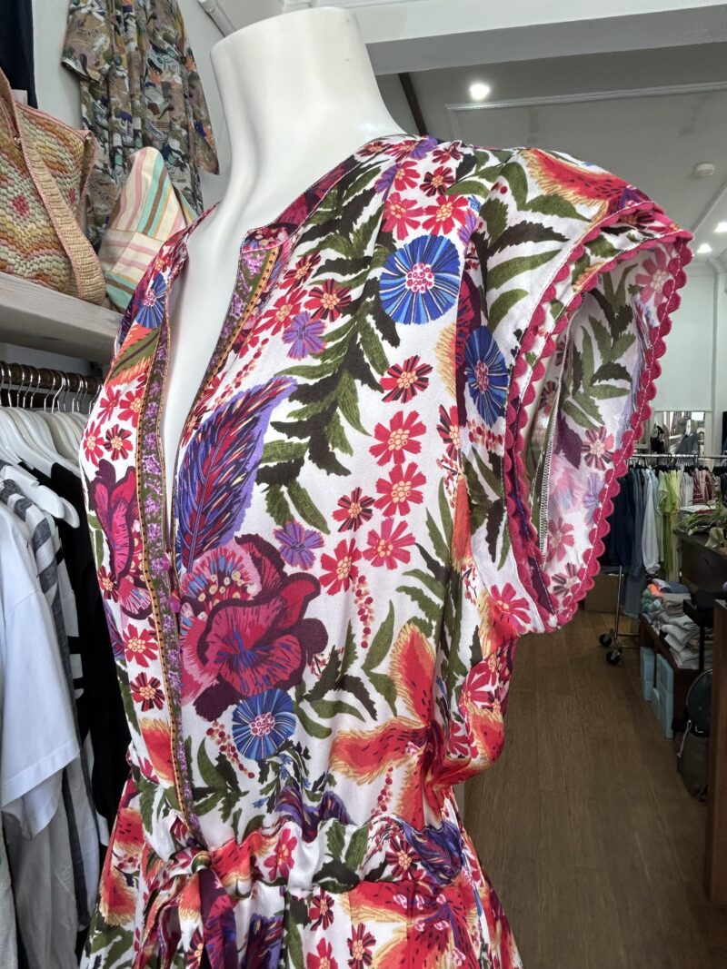 Lola Australia Daisy Boo Silk Dress Tulleries Hibiscus - Image 5