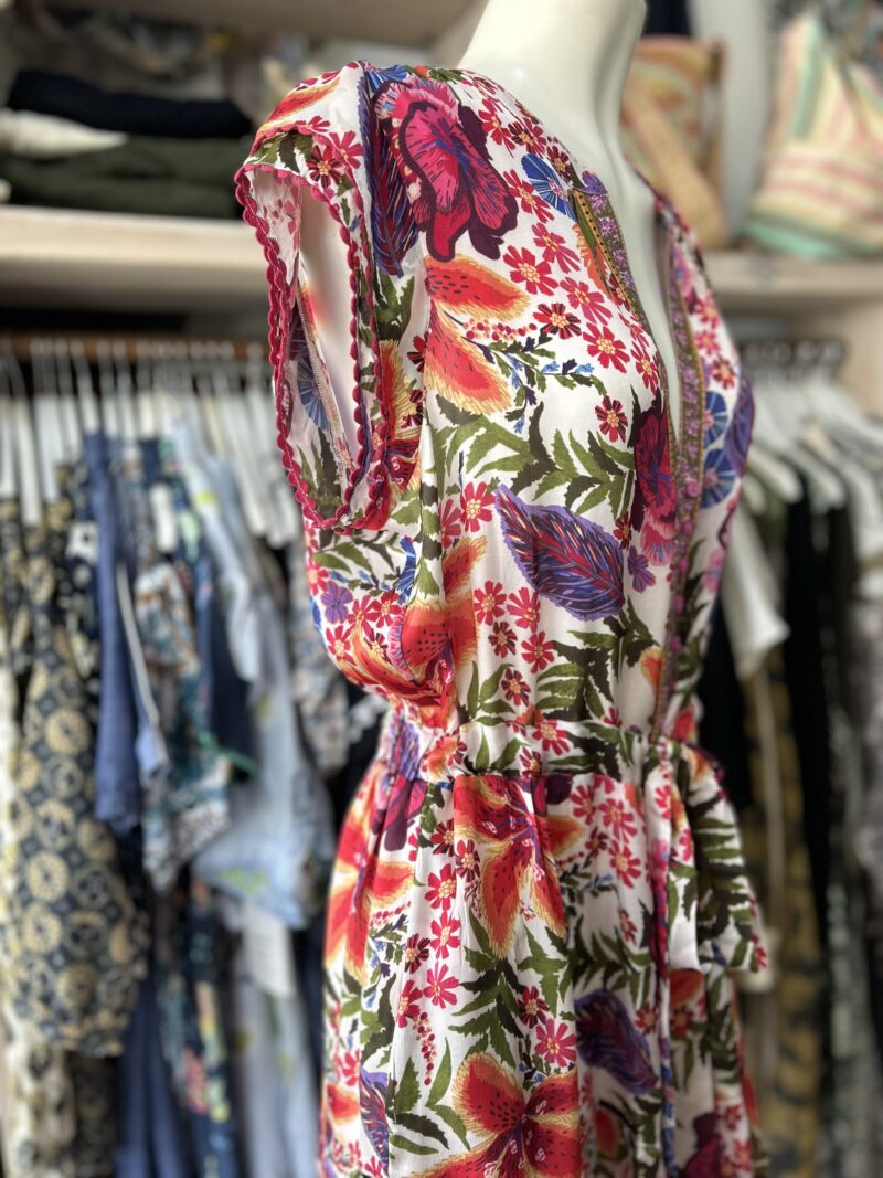 Lola Australia Daisy Boo Silk Dress Tulleries Hibiscus - Image 3