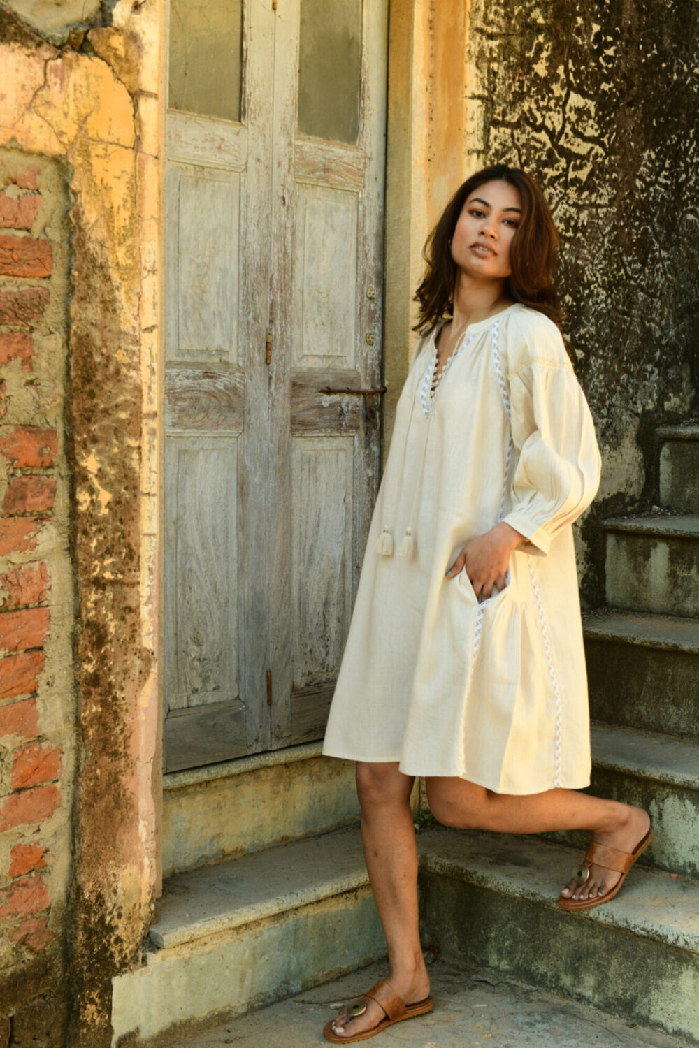 Azure and Indigo Maya Shift Dress Thyme Clothing