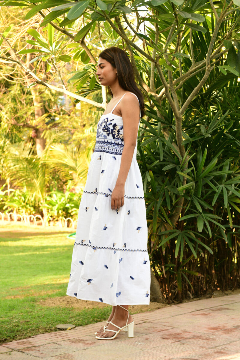 Azure and Indigo Paradise Midi Dress - Image 3
