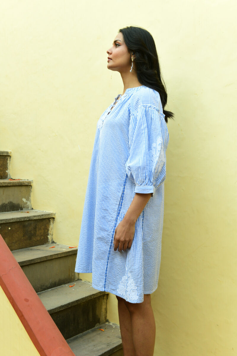 Azure and Indigo Symi Shift Dress - Image 6