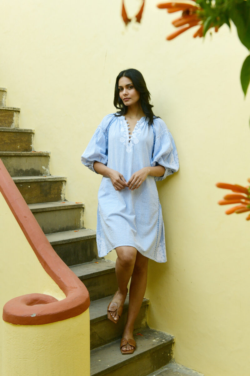 Azure and Indigo Symi Shift Dress - Image 4