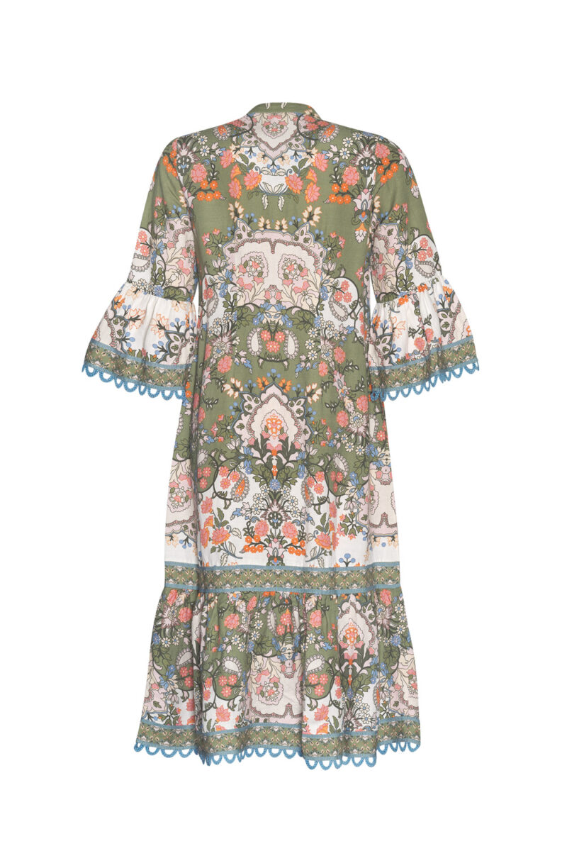 Loobie's Story Siena Midi Dress Olive Multi - Image 6