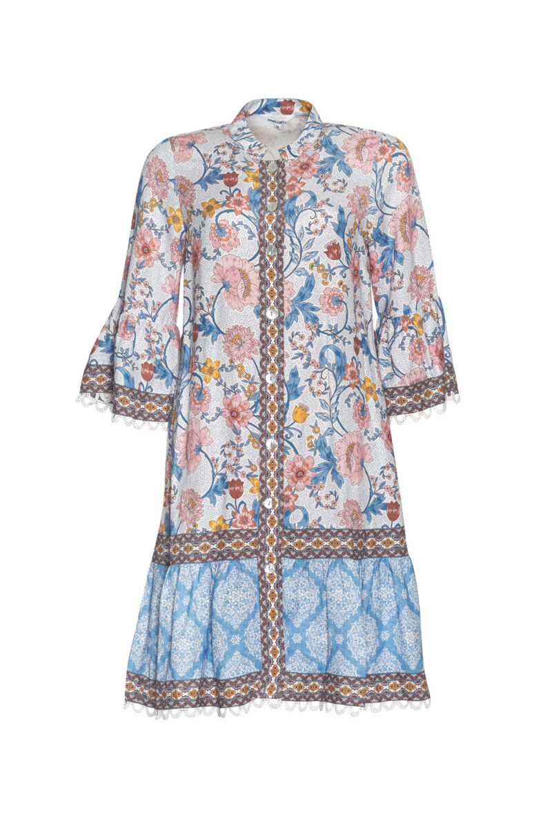 Loobie's Story Anacapri Dress Ecru Multi - Image 4
