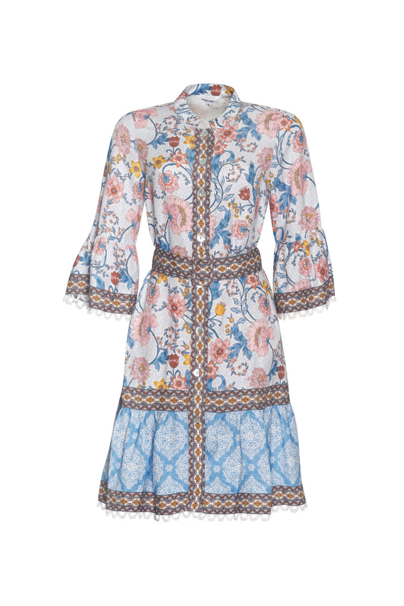 Loobie's Story Anacapri Dress Ecru Multi - Image 2