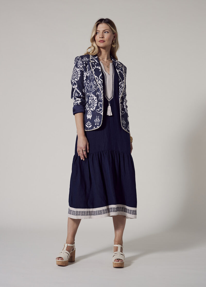 Loobie's Story Clio Tassel Dress Indigo - Image 5