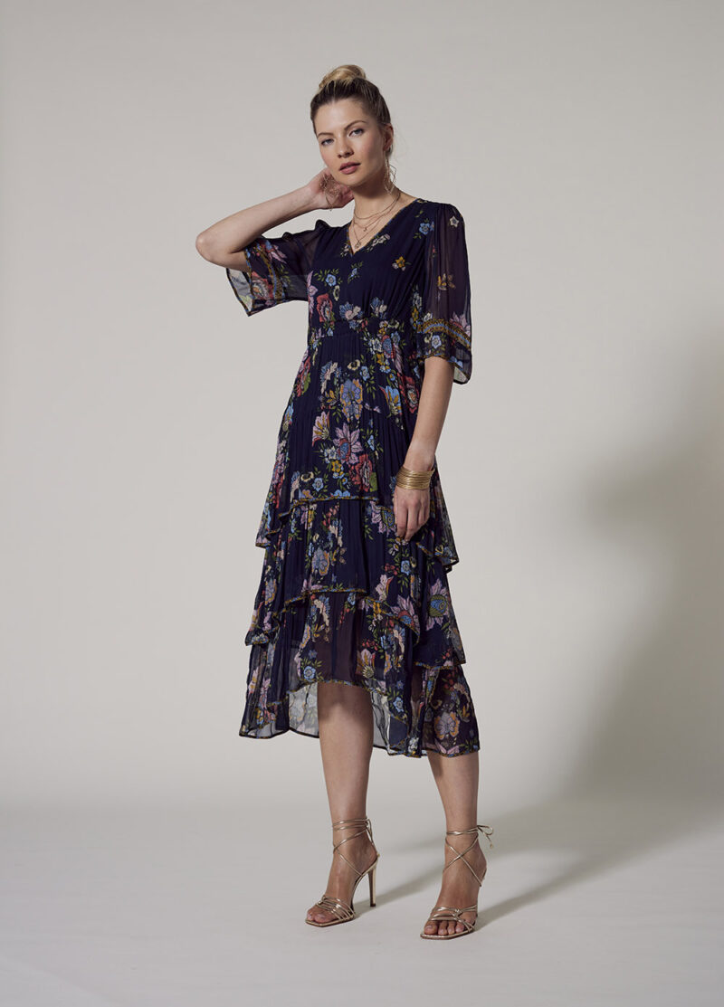 Loobie's Story Gala Layered Dress Indigo Multi