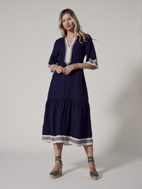 Loobie's Story Clio Tassel Dress Indigo