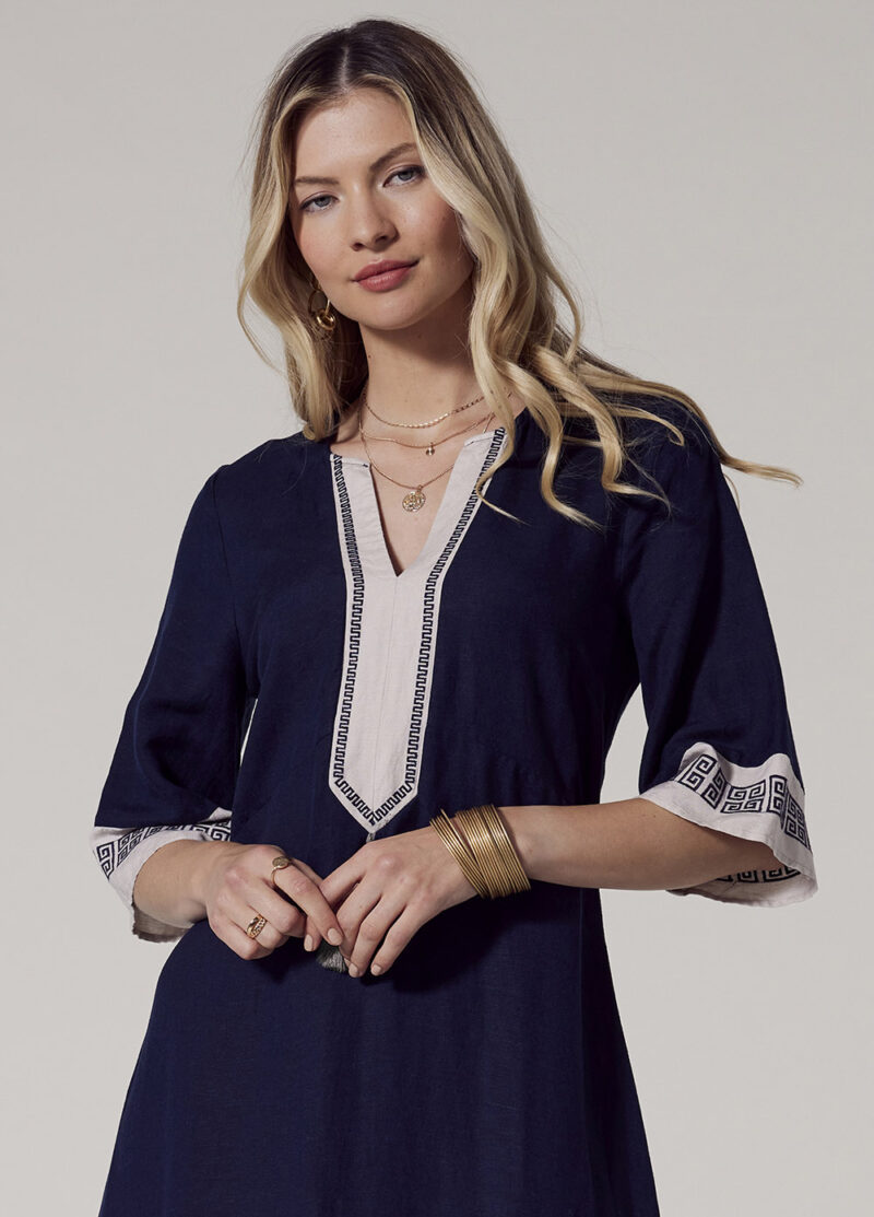 Loobie's Story Clio Tassel Dress Indigo - Image 3