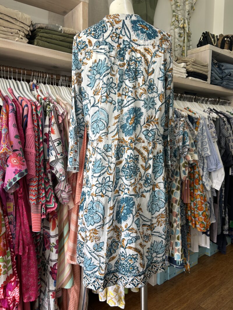 Lola Australia Rio Midi Dress Julie Blue Gold - Image 5