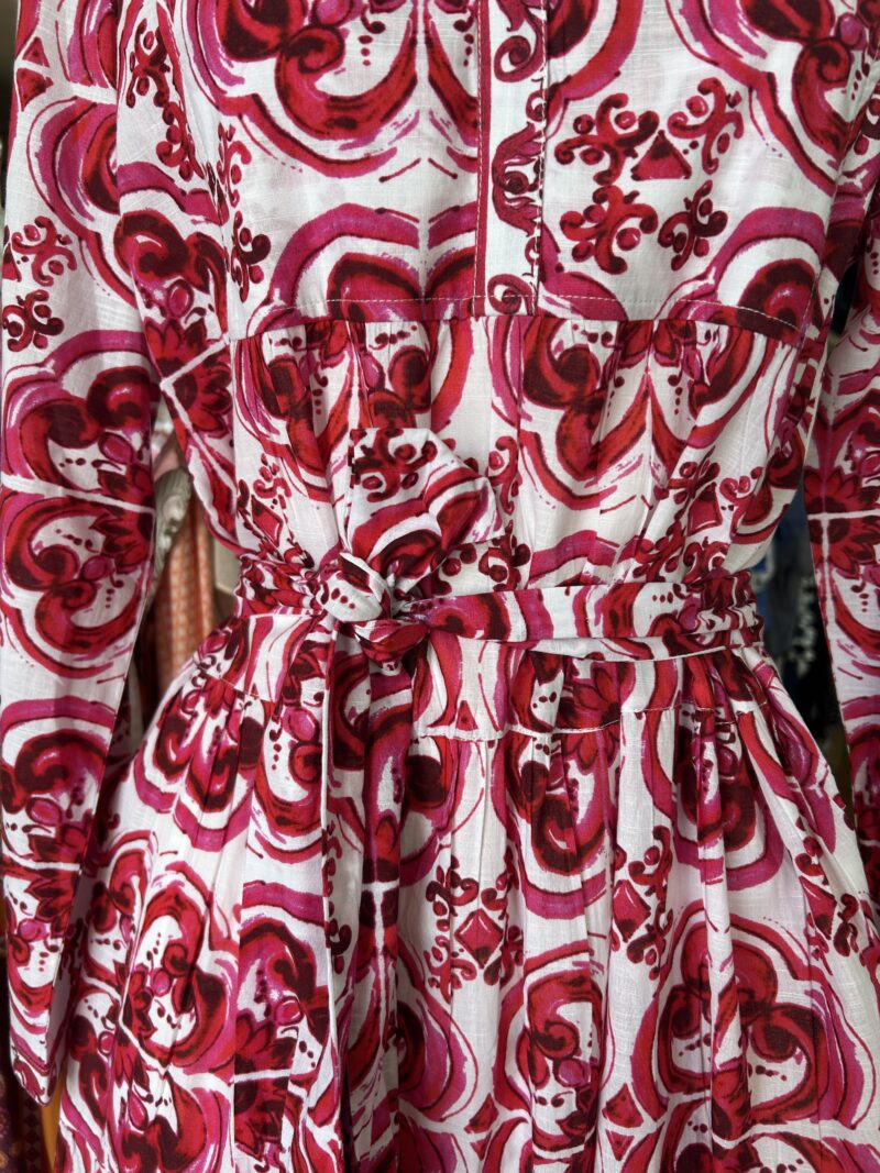 Lola Australia Rio Midi Dress Margaret Ruby - Image 2