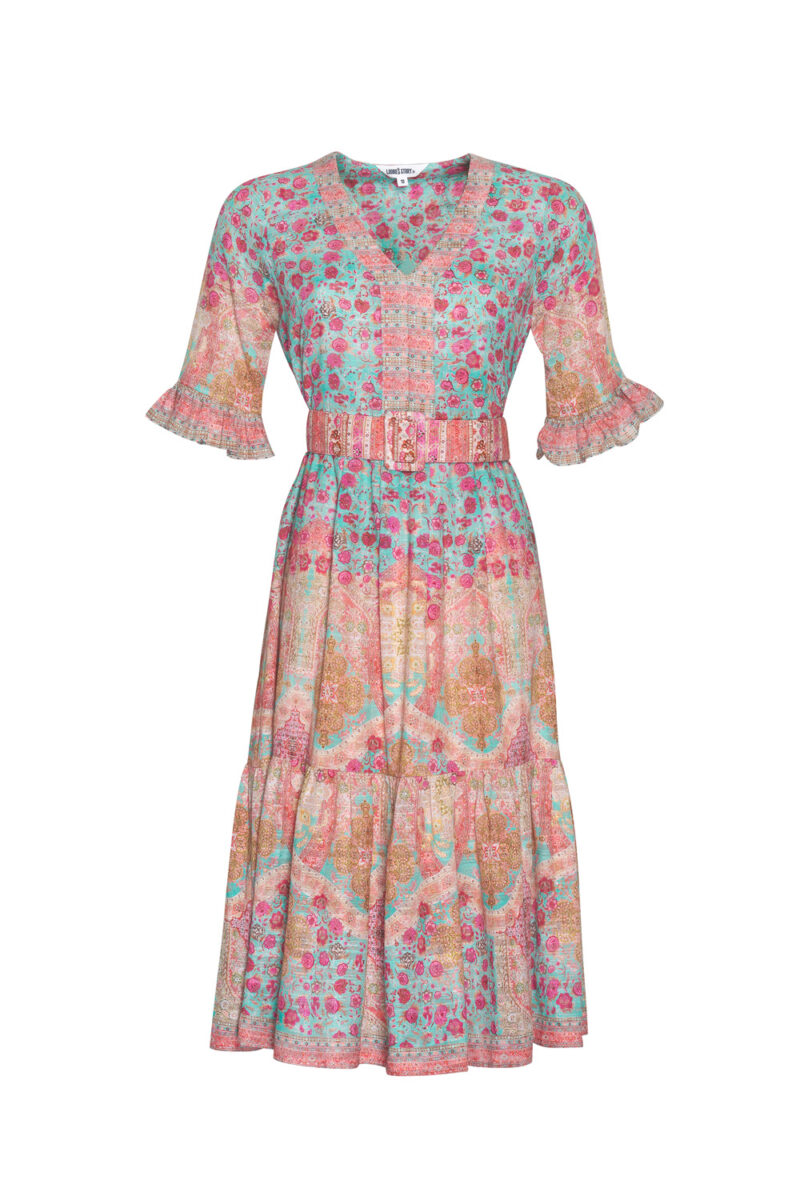 Loobie's Story Ravello Dress Aqua Multi - Image 2