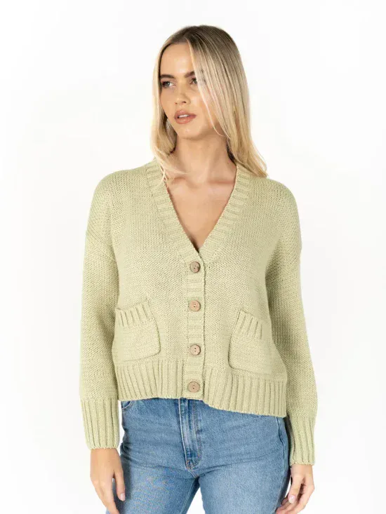 Humidity Citta Cotton Cardi Pistachio