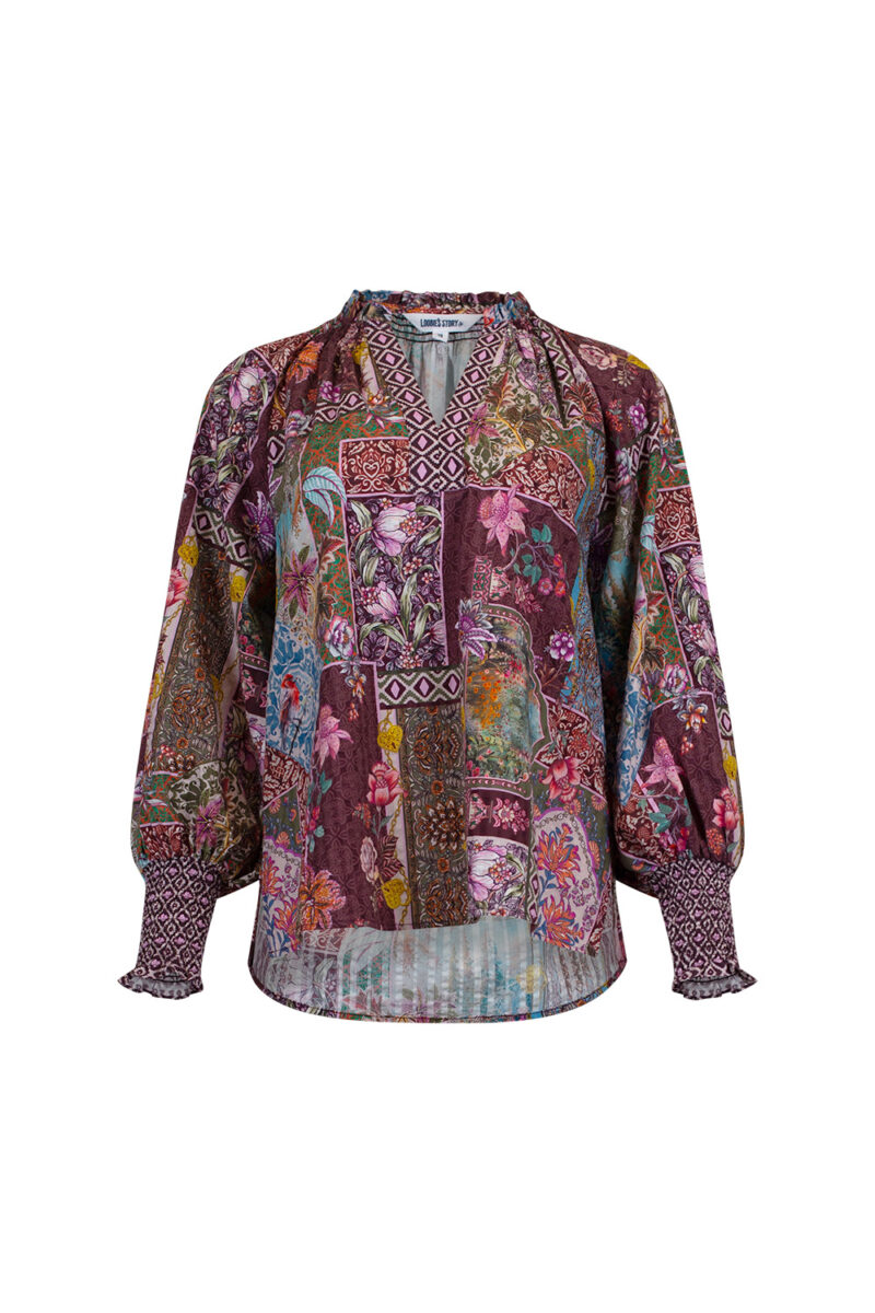 Loobie's Story Countess Blouse Port Multi - Image 2