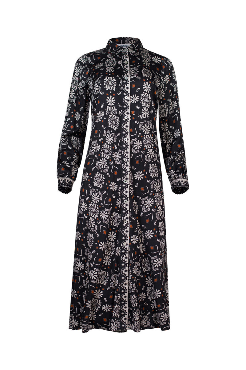 Loobie's Story Theodora Dress Black Multi - Image 2