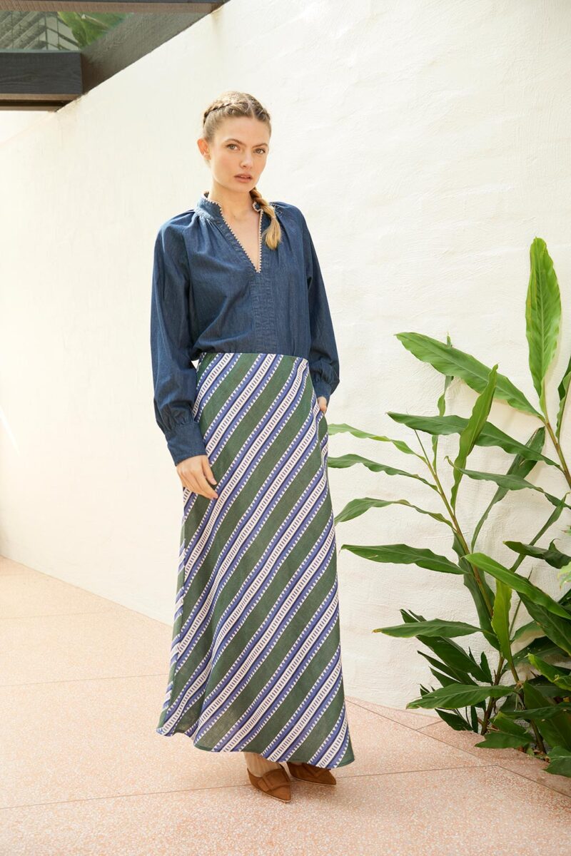The Dreamer Label Ivy Sun Skirt Green - Image 4