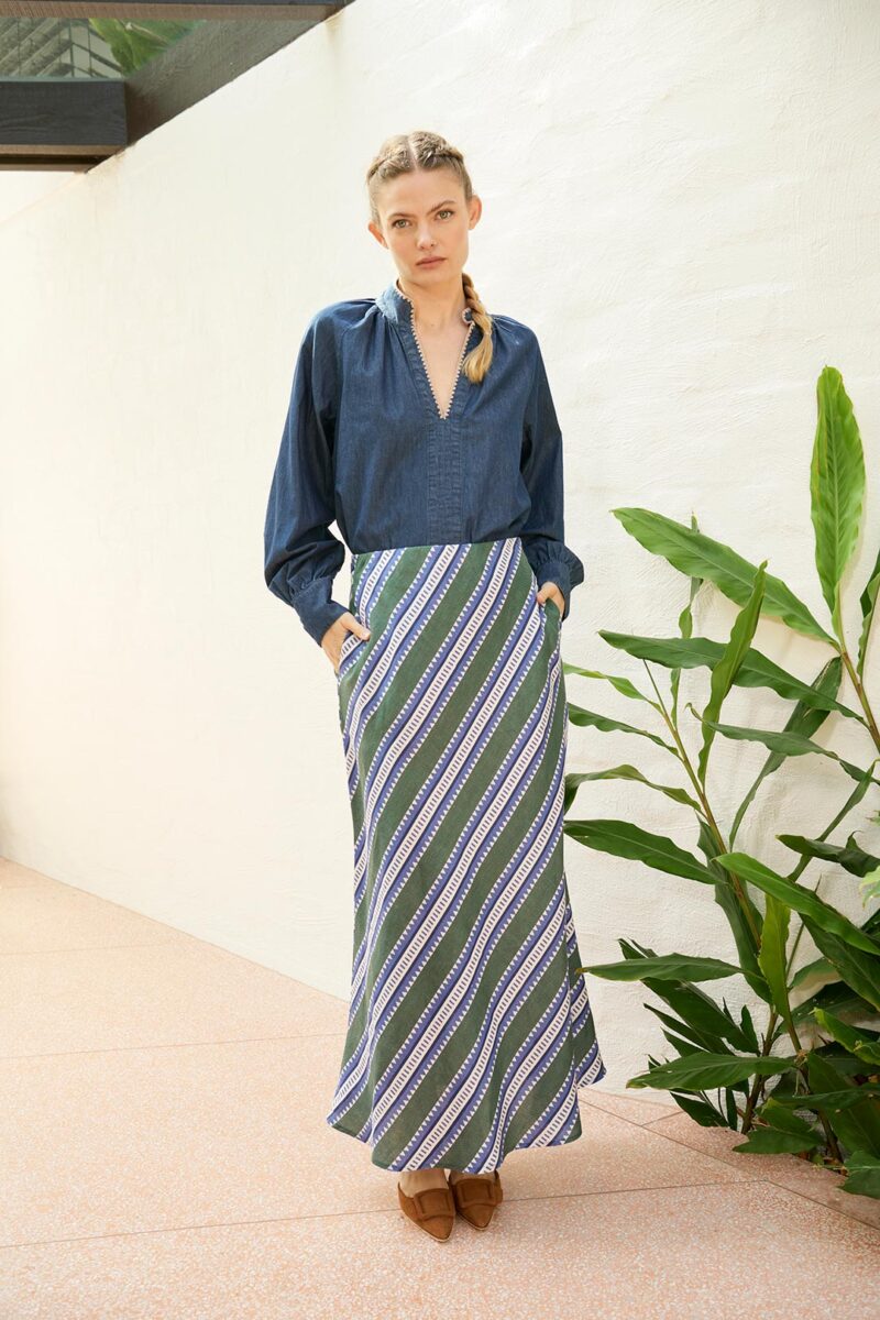 The Dreamer Label Ivy Sun Skirt Green - Image 3