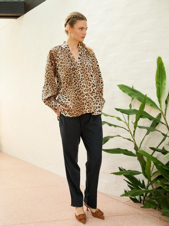 The Dreamer Label Chloe Leopard Blouse