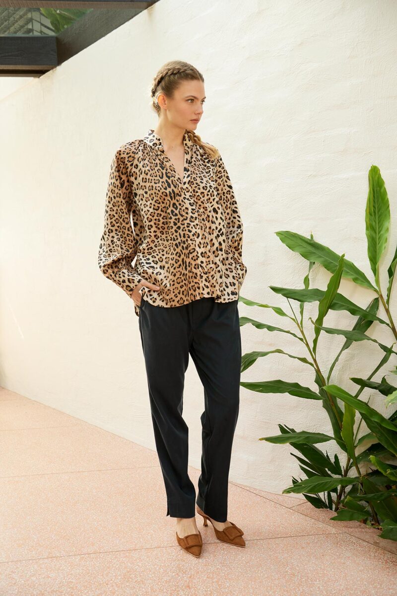 The Dreamer Label Chloe Leopard Blouse