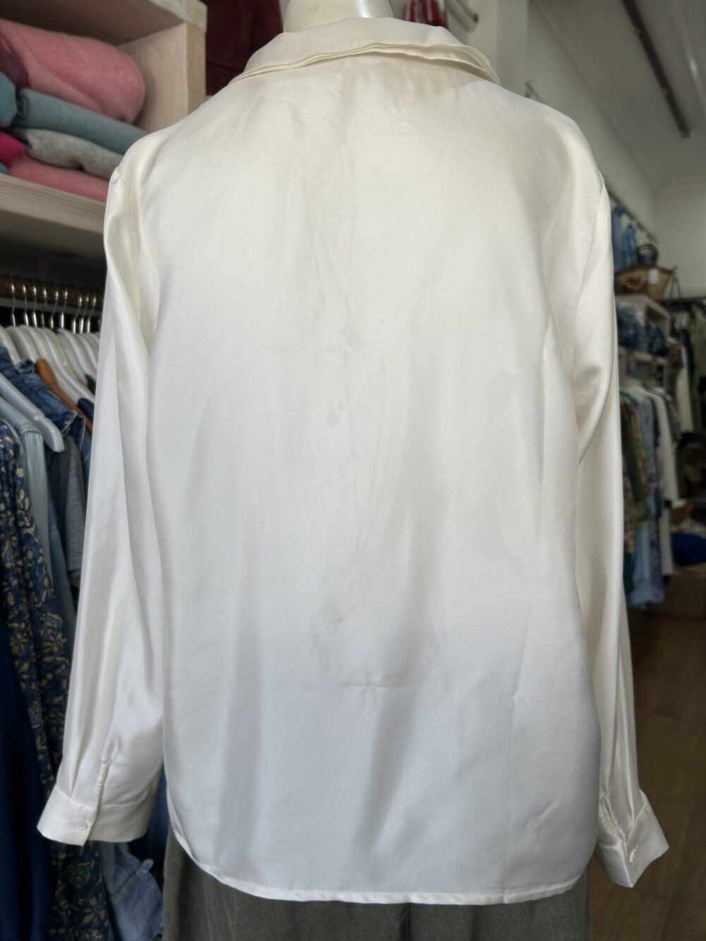 M. A. Dainty Patsy Silk Shirt Crisp Cream - Image 7