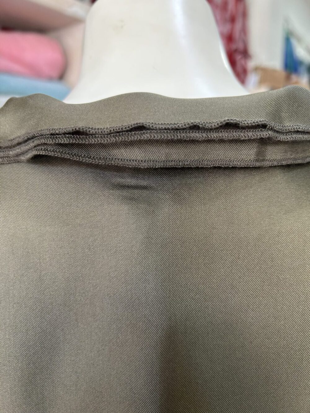 M. A. Dainty Patsy Silk Shirt Olive - Image 6