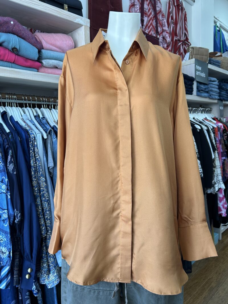 M.A. Dainty Silk Straight Shirt Butternut - Image 3