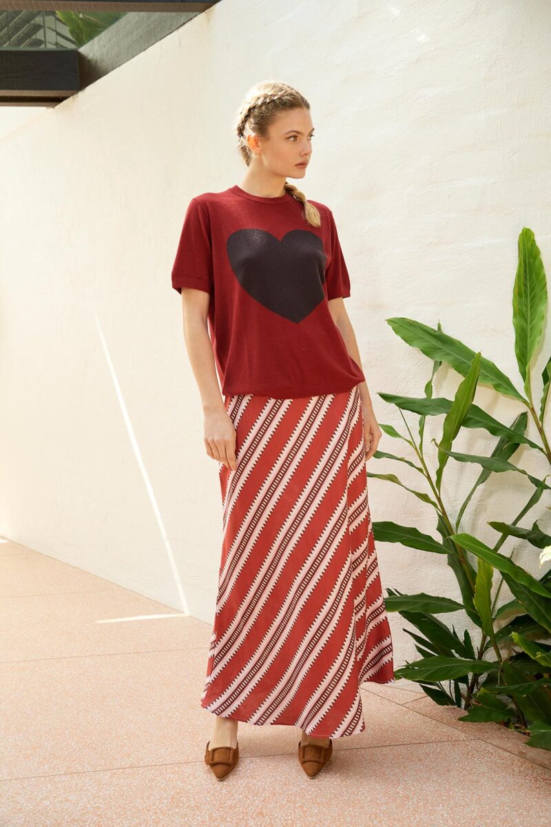 The Dreamer Label Ivy Sun Skirt Red
