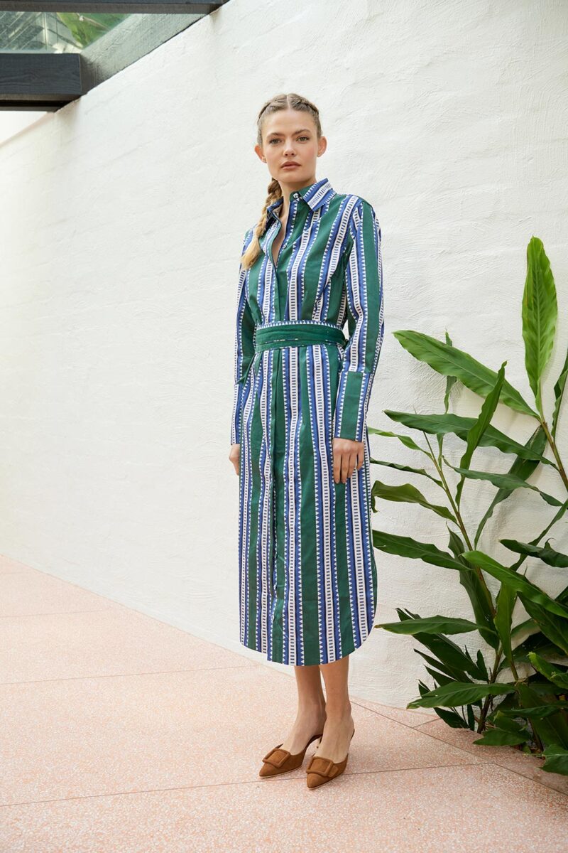 The Dreamer Label River Sun Ankle Dress Green - Image 4