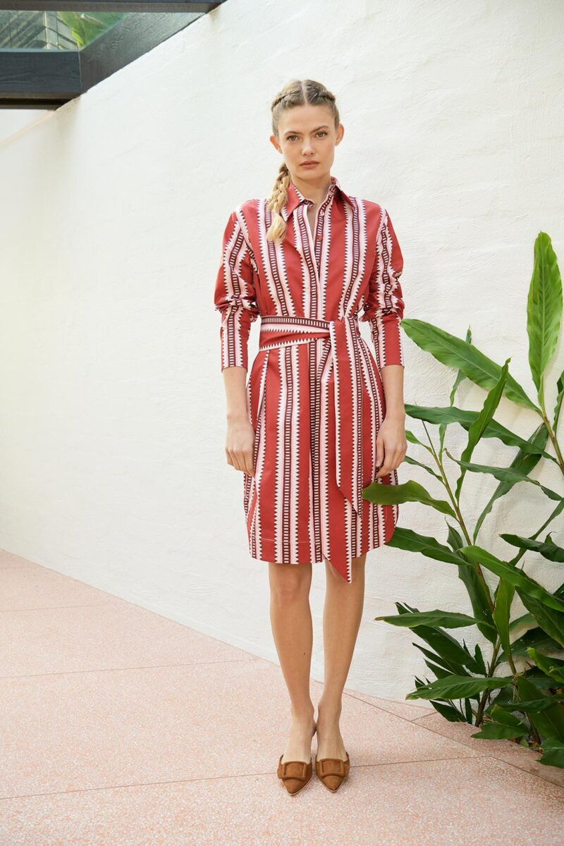 The Dreamer Label River Sun Shirt Dress Red - Image 4