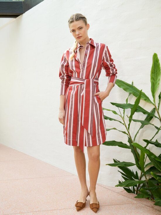 The Dreamer Label River Sun Shirt Dress Red