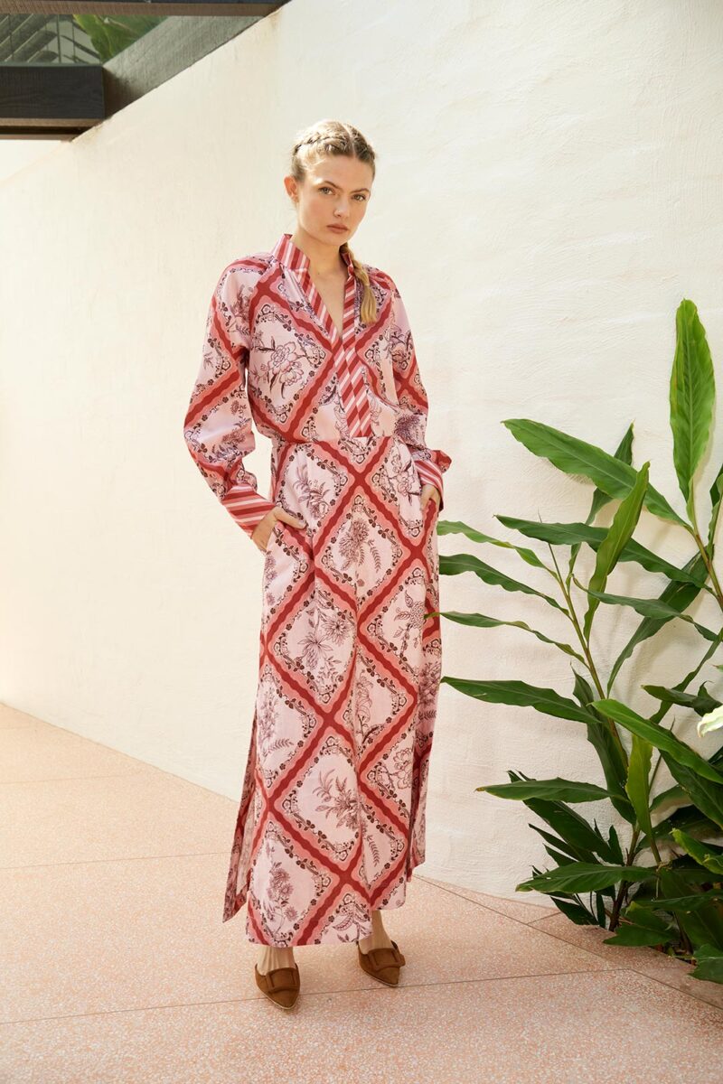 The Dreamer Label Chloe Dahlia Blouse Red