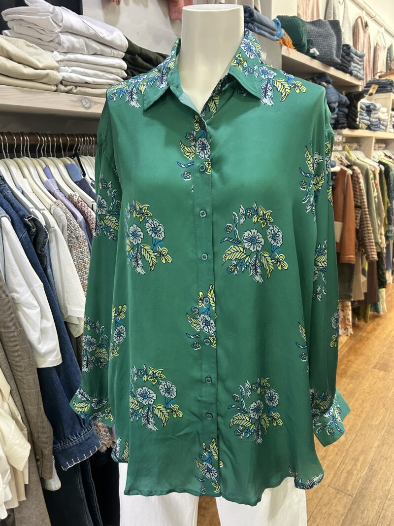 Lola Australia Montana Silky Cupro Shirt Wreath Mint - Image 5