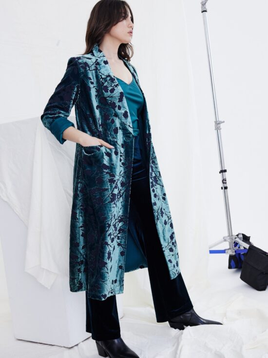 Kamare Lela Coat Peacock Burnout