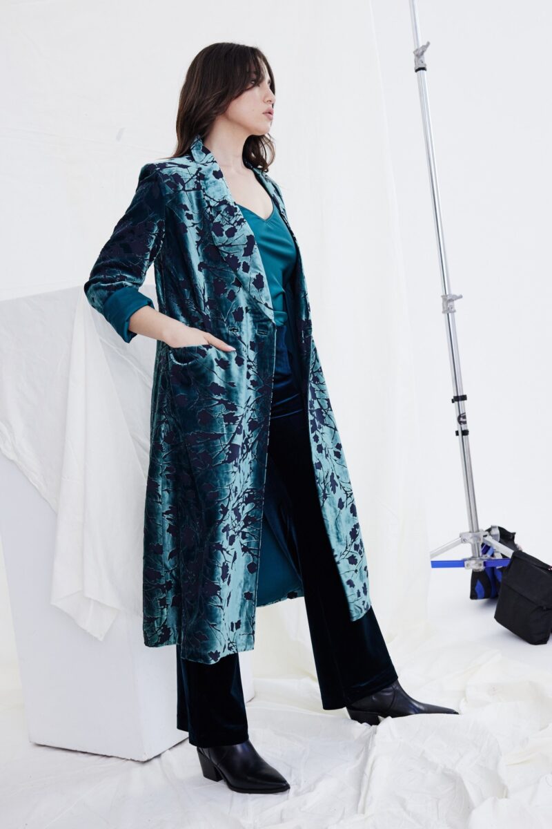 Kamare Lela Coat Peacock Burnout