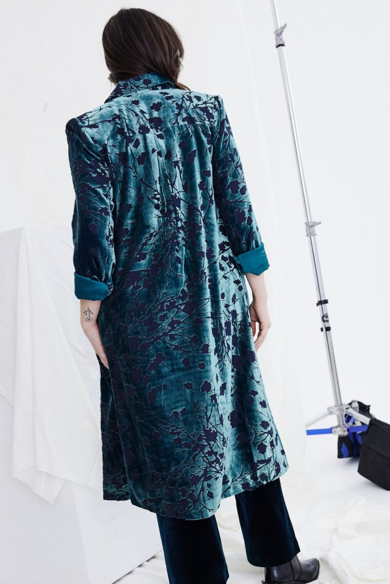Kamare Lela Coat Peacock Burnout - Image 4