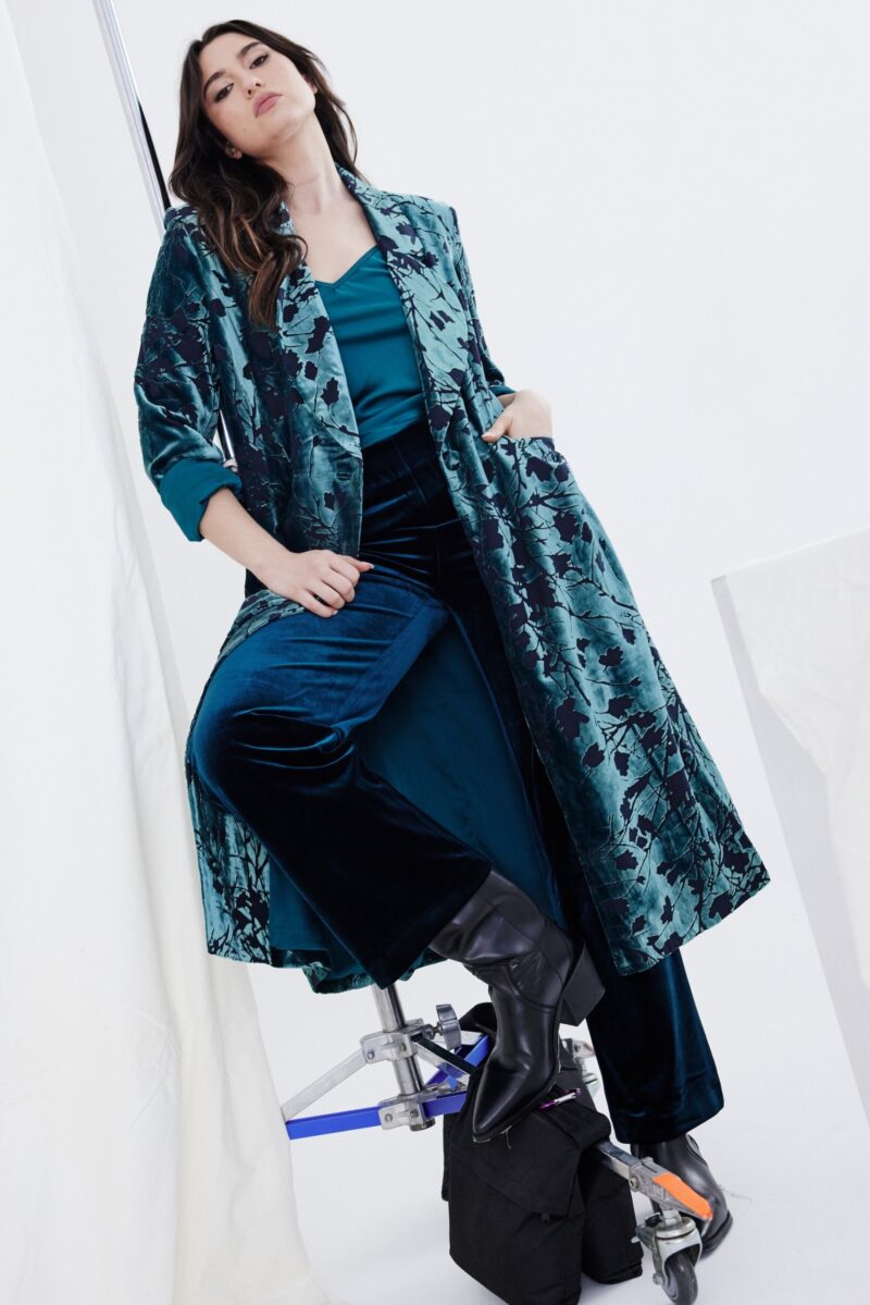 Kamare Lela Coat Peacock Burnout - Image 5