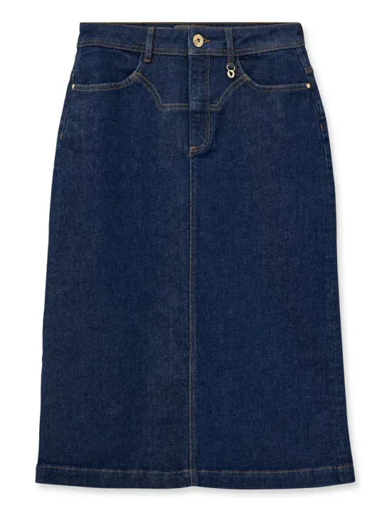 Mos Mosh Samoa Rinse Denim Skirt Dark Blue