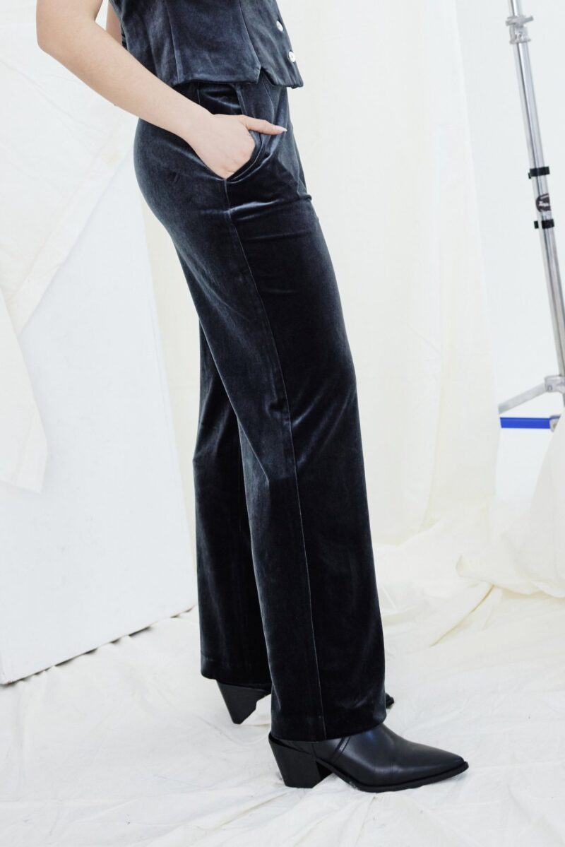 Kamare Surrey Velvet Pants Pewter - Image 3