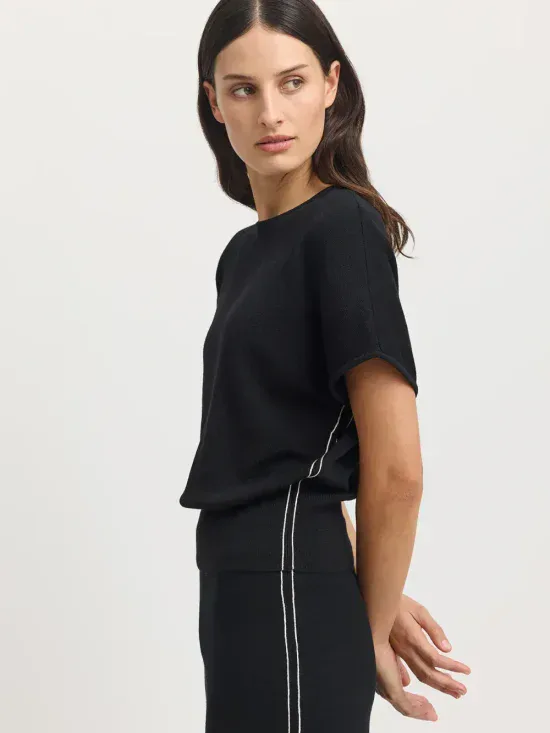 Toorallie Dolman Sleeve Knit Top Black