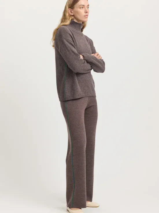 Toorallie Knit Pant Mocha and Green