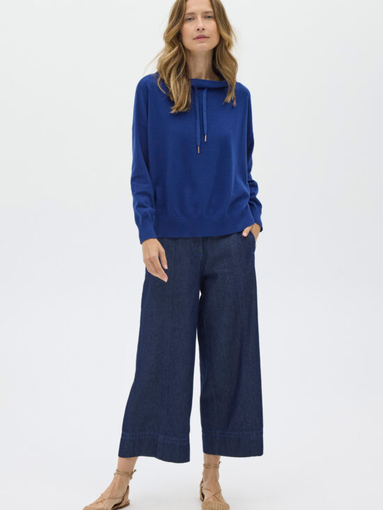 Beech Drawcord Knit Blue