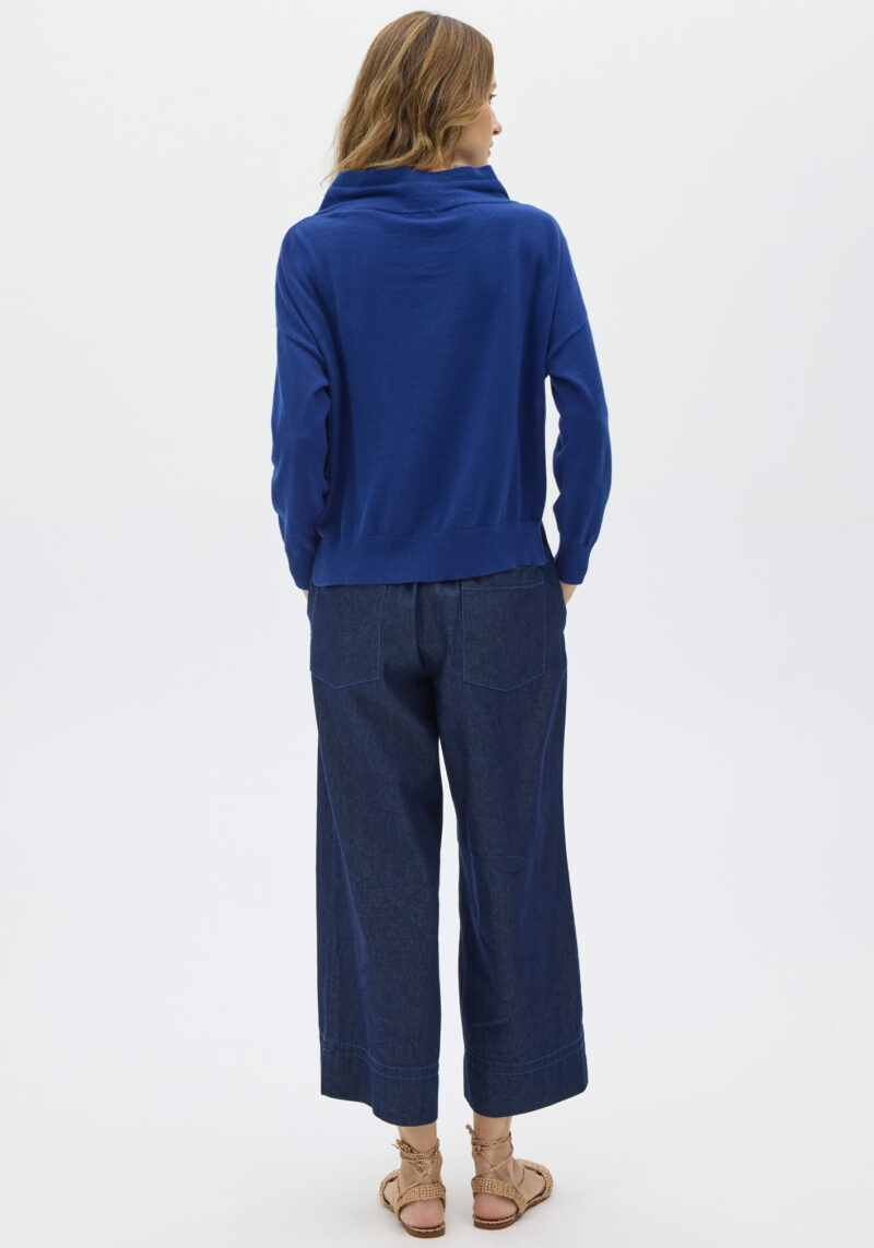 POL Clothing Beech Drawcord Knit Blue - Image 5