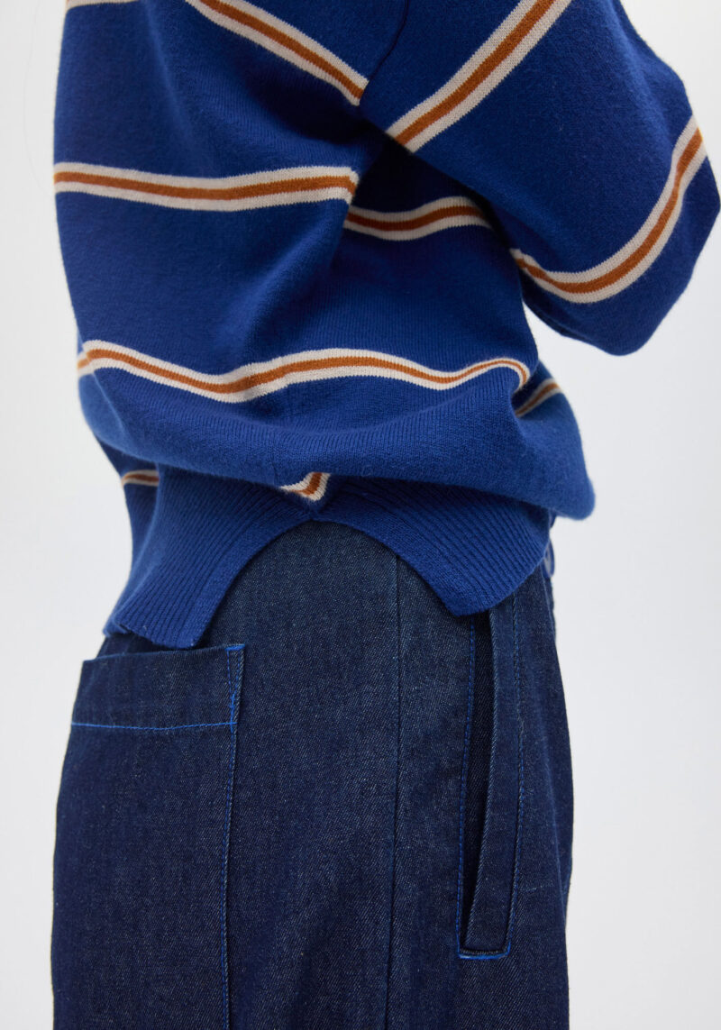 Beech Drawcord Knit Stripe