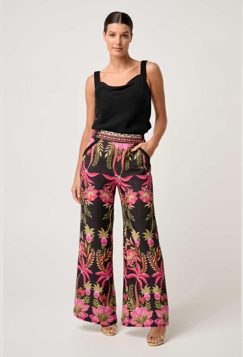 Once Was Delray Reversible Cupro Cami Black - Image 6