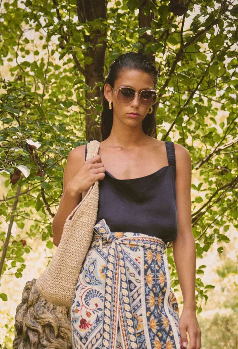 Once Was Delray Reversible Cupro Cami Lapis