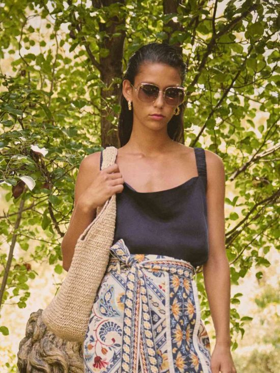 Once Was Delray Reversible Cupro Cami Lapis